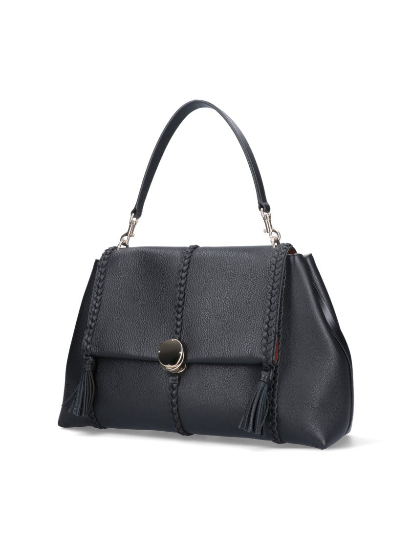 Chloé Black Penelope Large Hammered Leather Bag