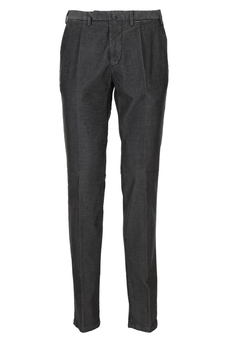 Santaniello Tailored Grey Pants With Front Pinces