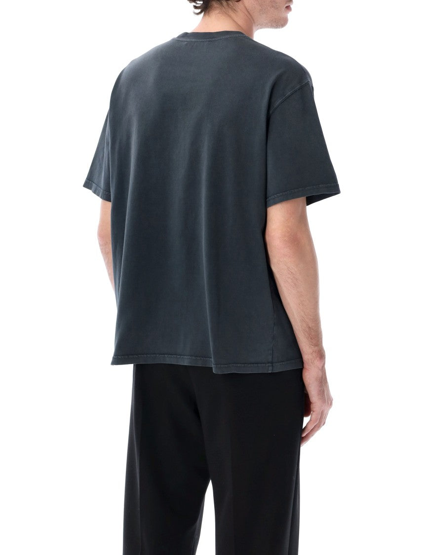 Marni Frayed Lettering Cotton T Shirt