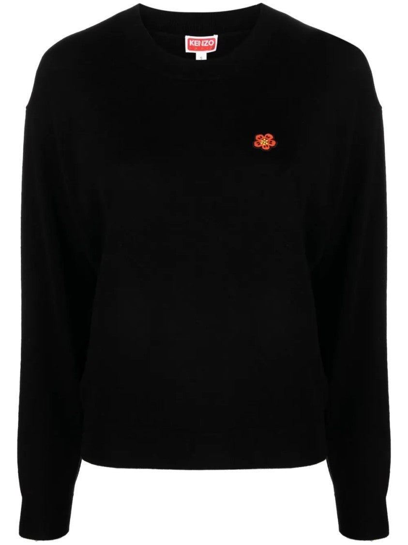Kenzo Relaxed Fit Black Knit Sweater
