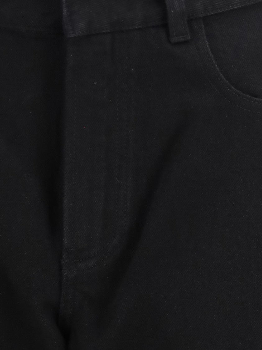 Alaïa High-Waist Five-Pocket Wide-Leg Pants