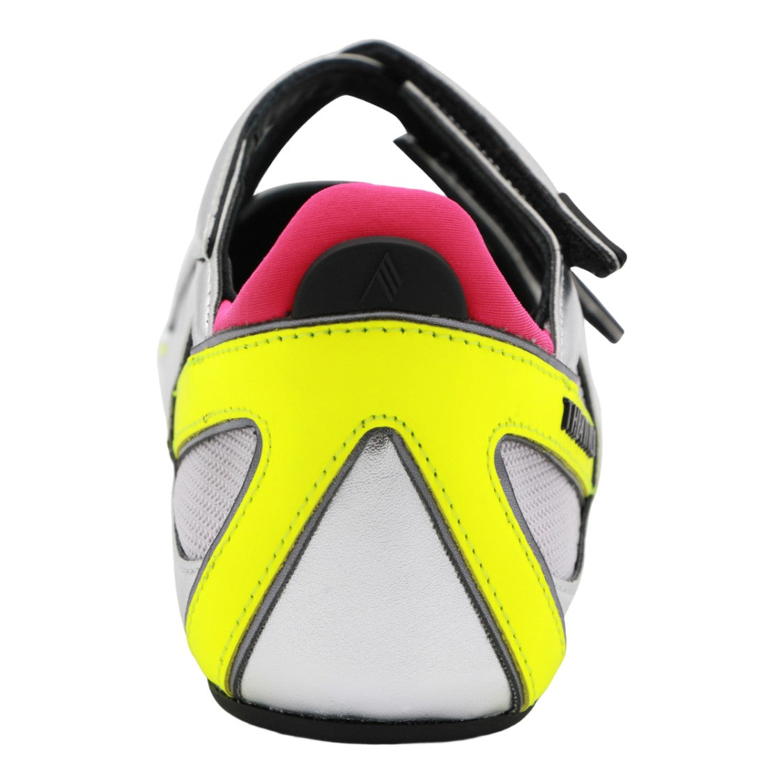 The Attico Low-Profile Silver Sneakers With Neon Accents