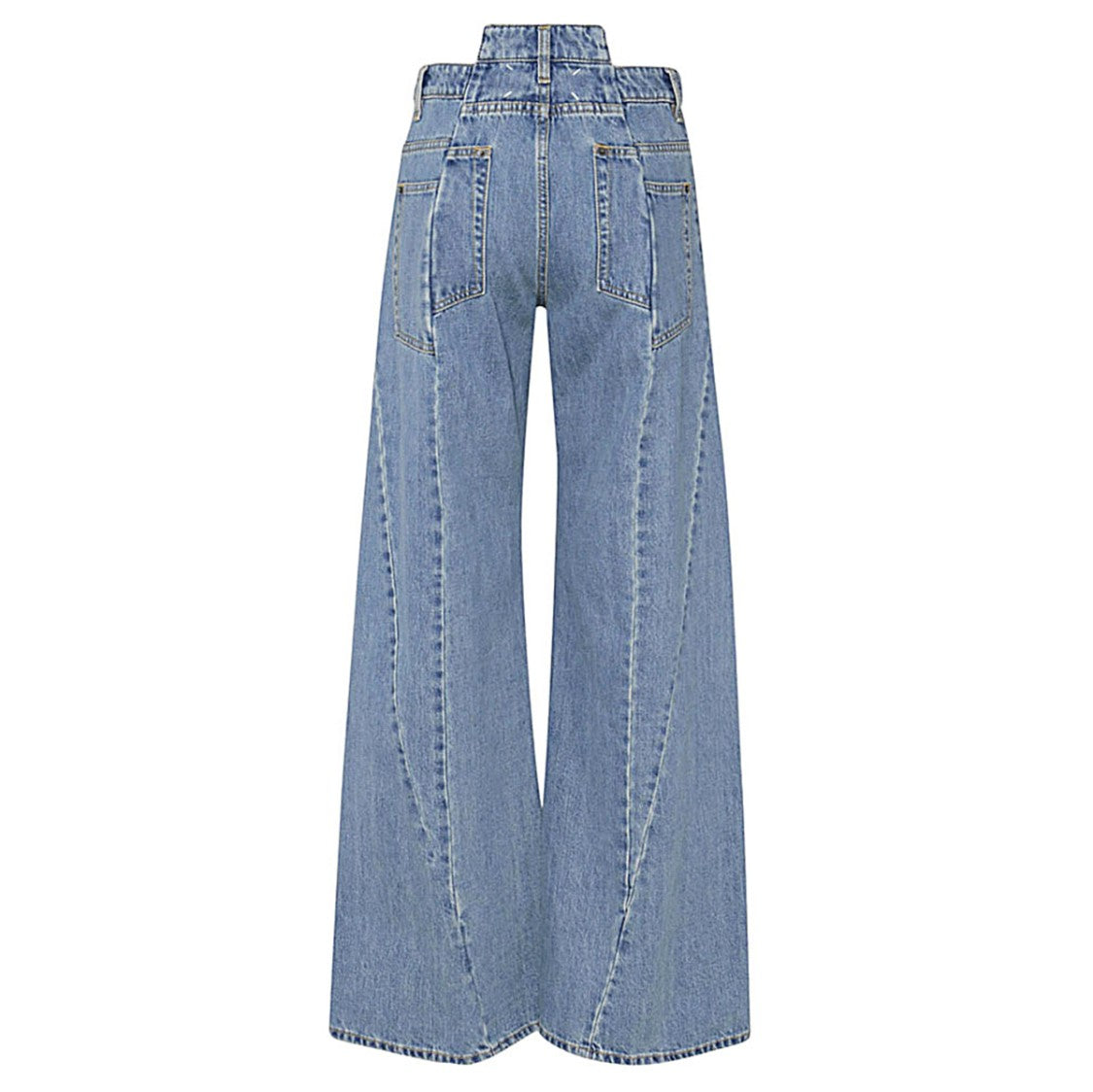 Maison Margiela Light Blue Stonewashed Wide-Leg Jeans