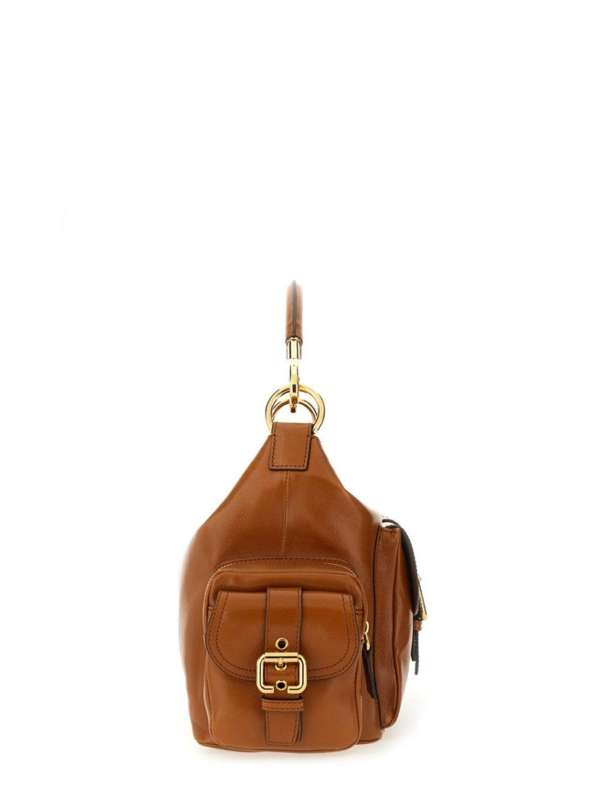 Chloé Structured Brown Leather Camera Bag