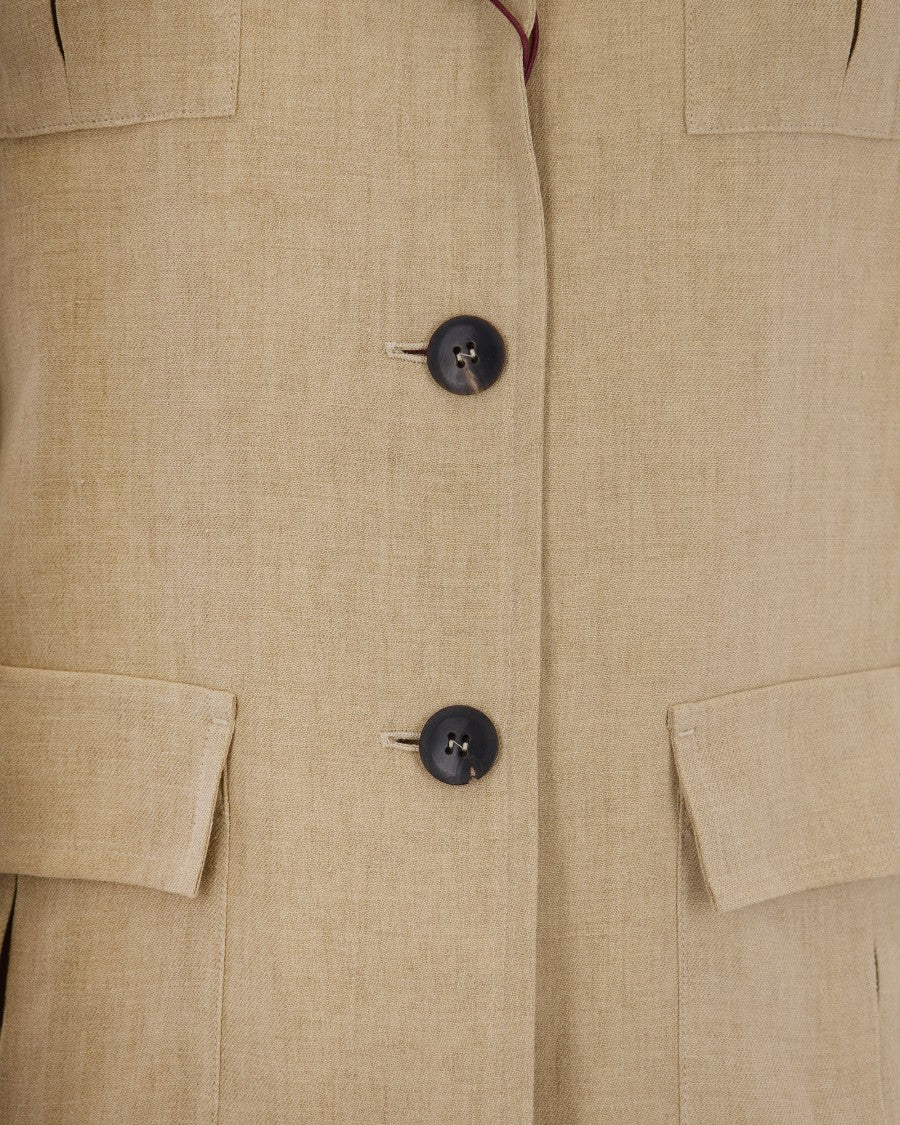 Max Mara Colonial Sahariana Faded Cotton Jacket