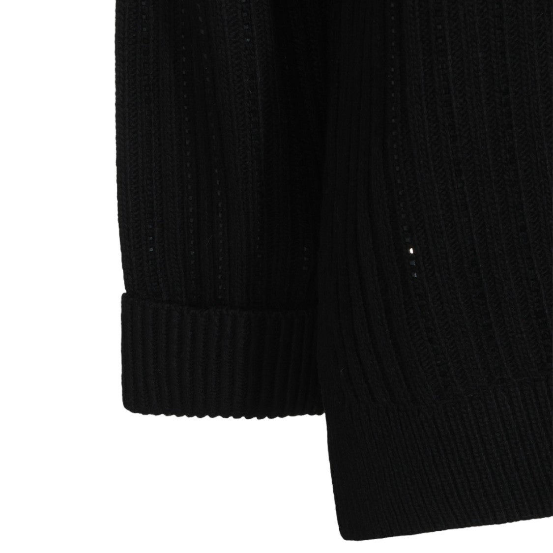 Twin-Set Black Deep V-Neck Button-Down Sweater