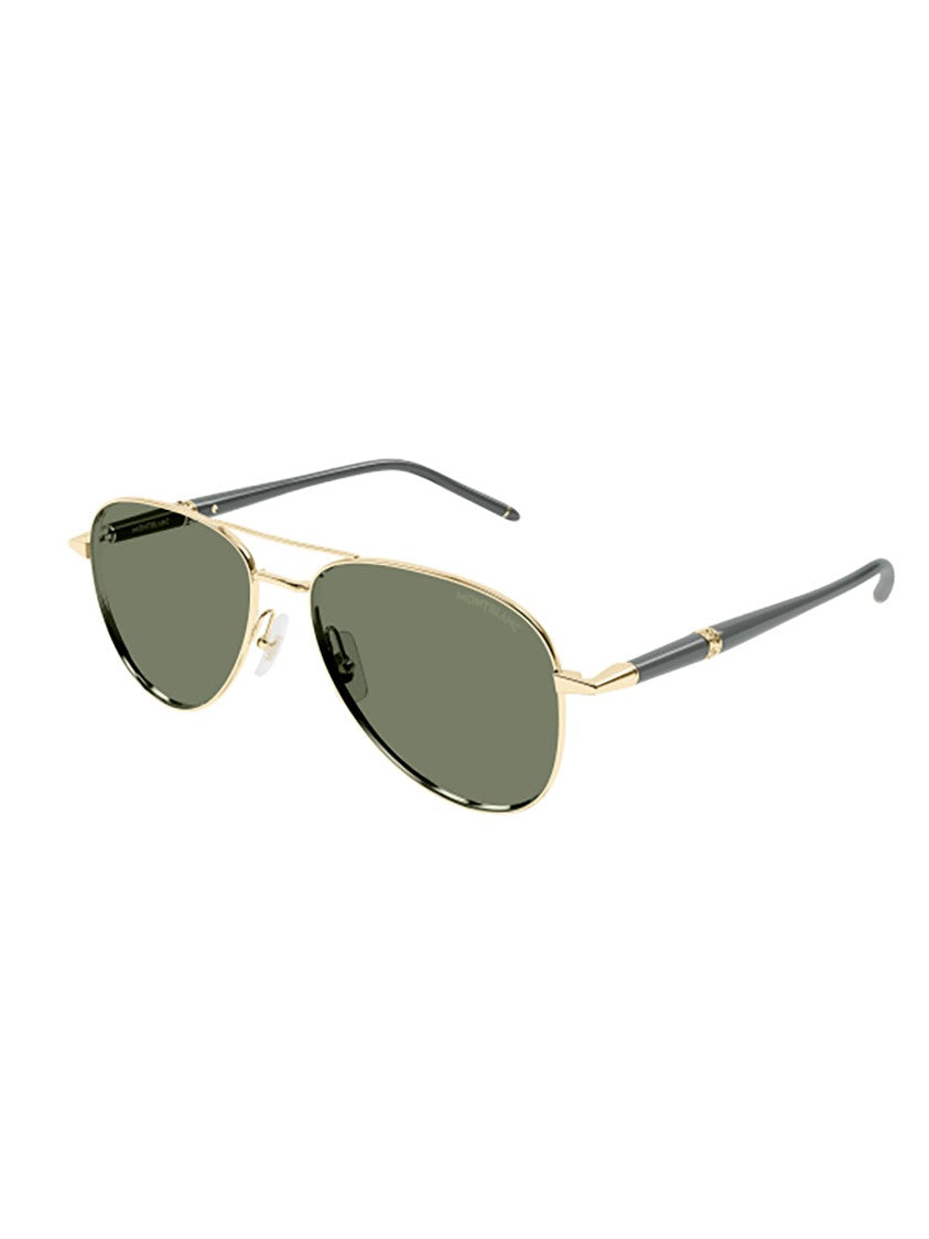 Montblanc Mb0345s Aviator Sleek Metal Sunglasses