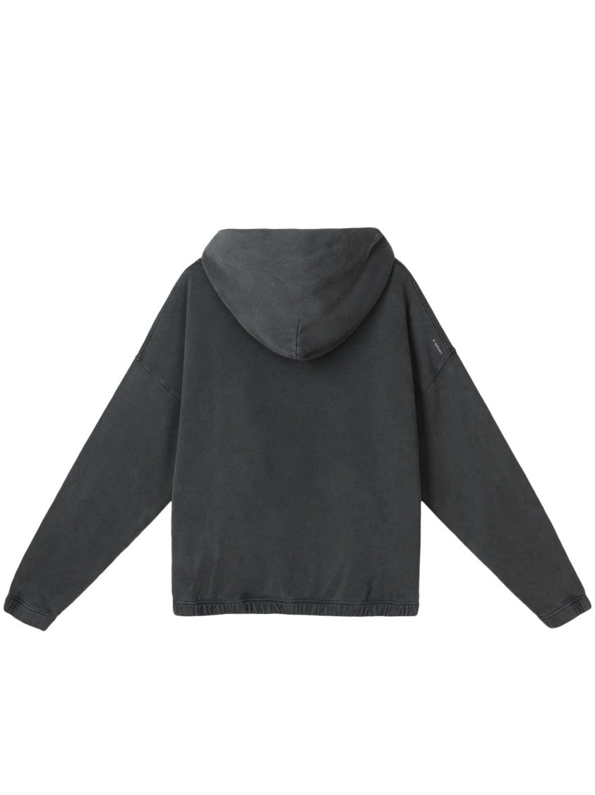 Satisfy Dark Charcoal Relaxed Fit Hoodie With Kangaroo Pocket