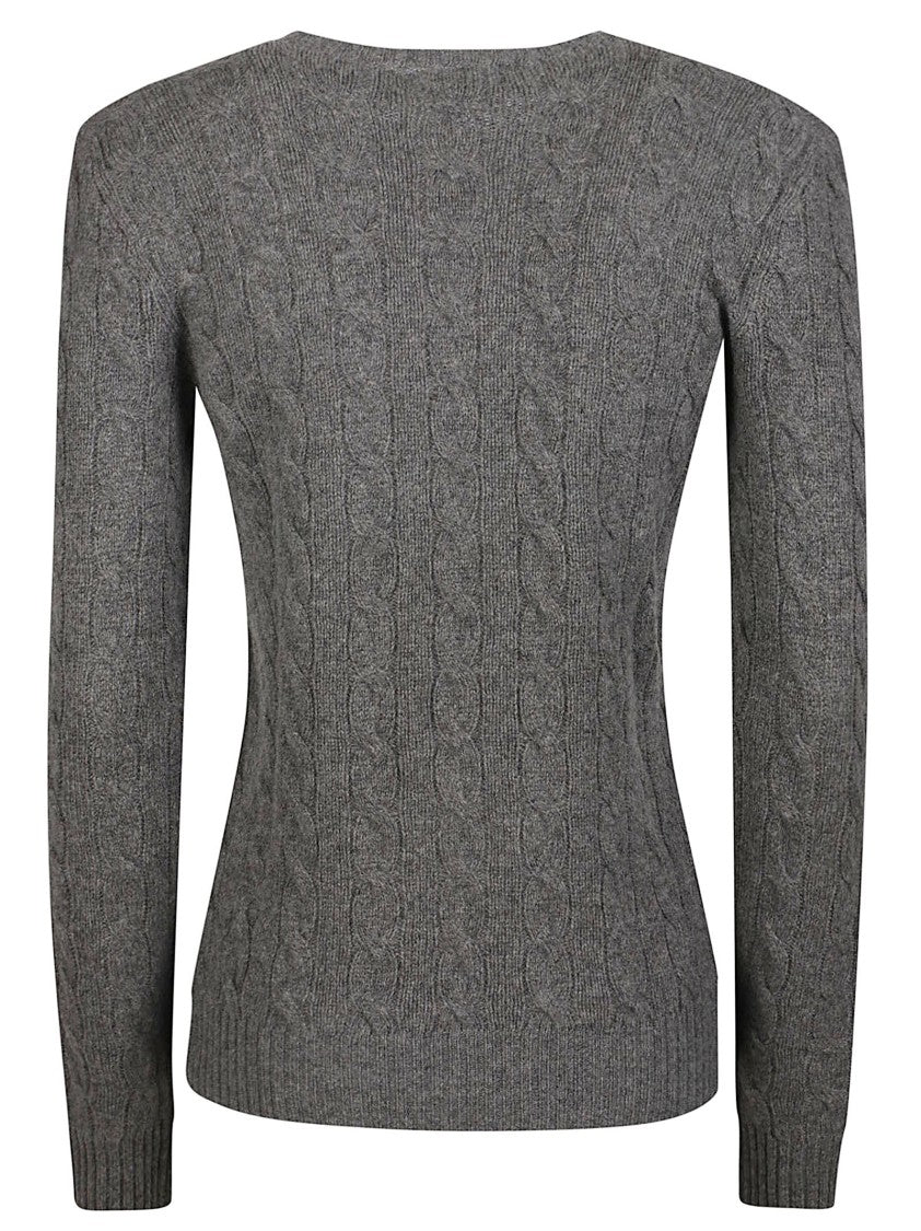 Polo Ralph Lauren Cable Knit Sweater With Crew Neckline And Ribbed Cuffs
