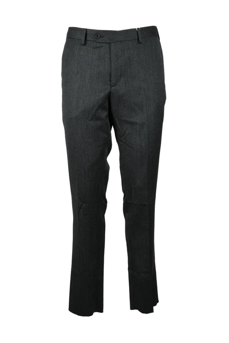 Lebole Tailored Virgin Wool Trousers With Straight Leg Cut