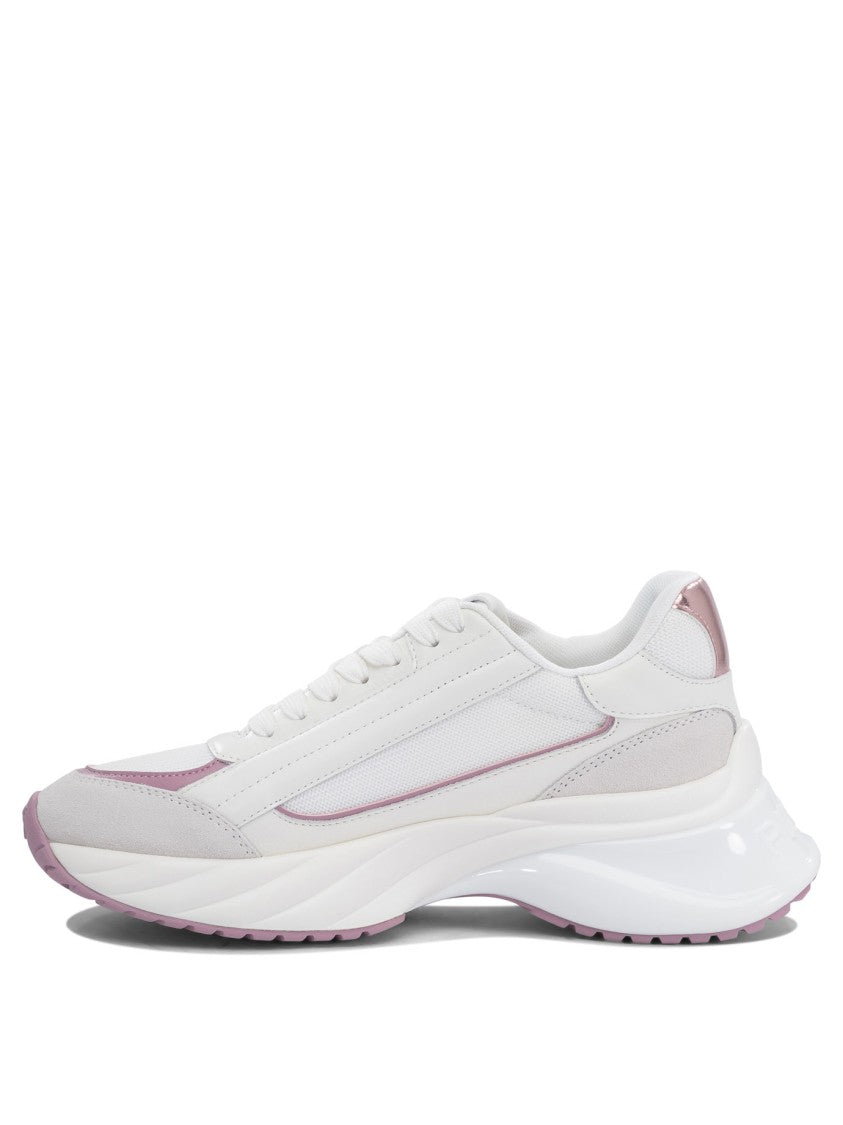 Pinko Contemporary White Sneakers With Leather