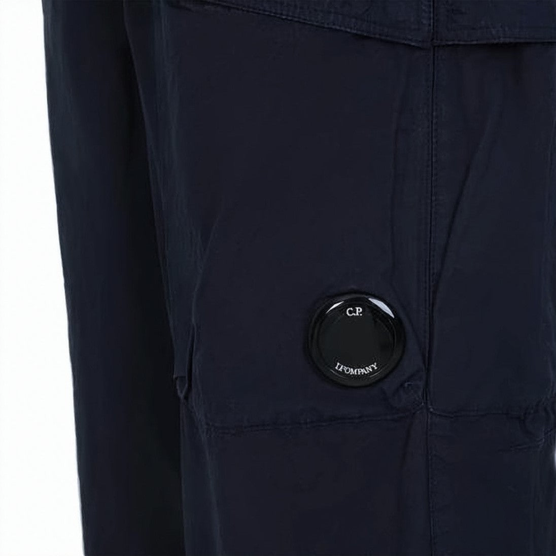 C.P. Company Wide-Leg Straight Pants With Distinct Circular Lens Detail