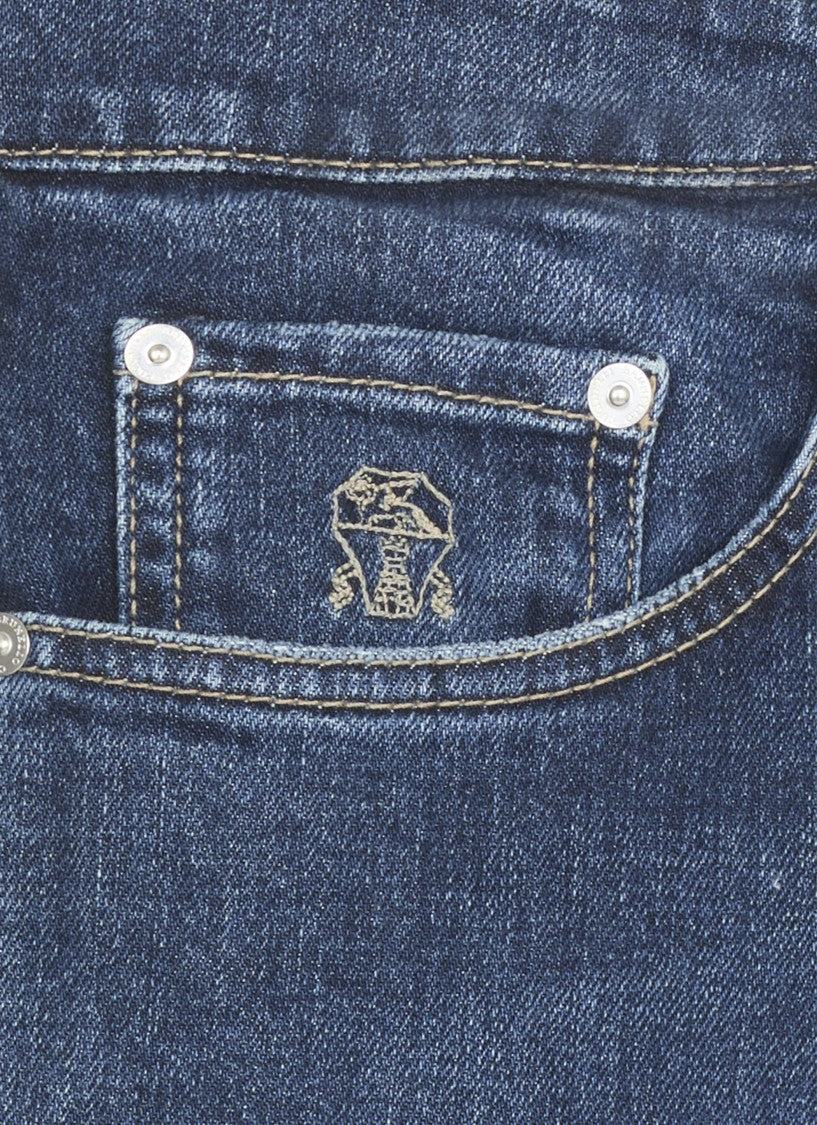 Brunello Cucinelli Blue Cotton Jeans