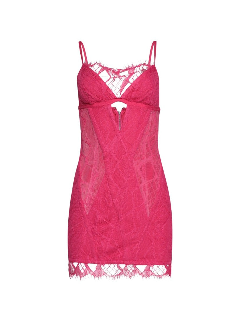 Dion Lee Oblique Lace Corset Dress