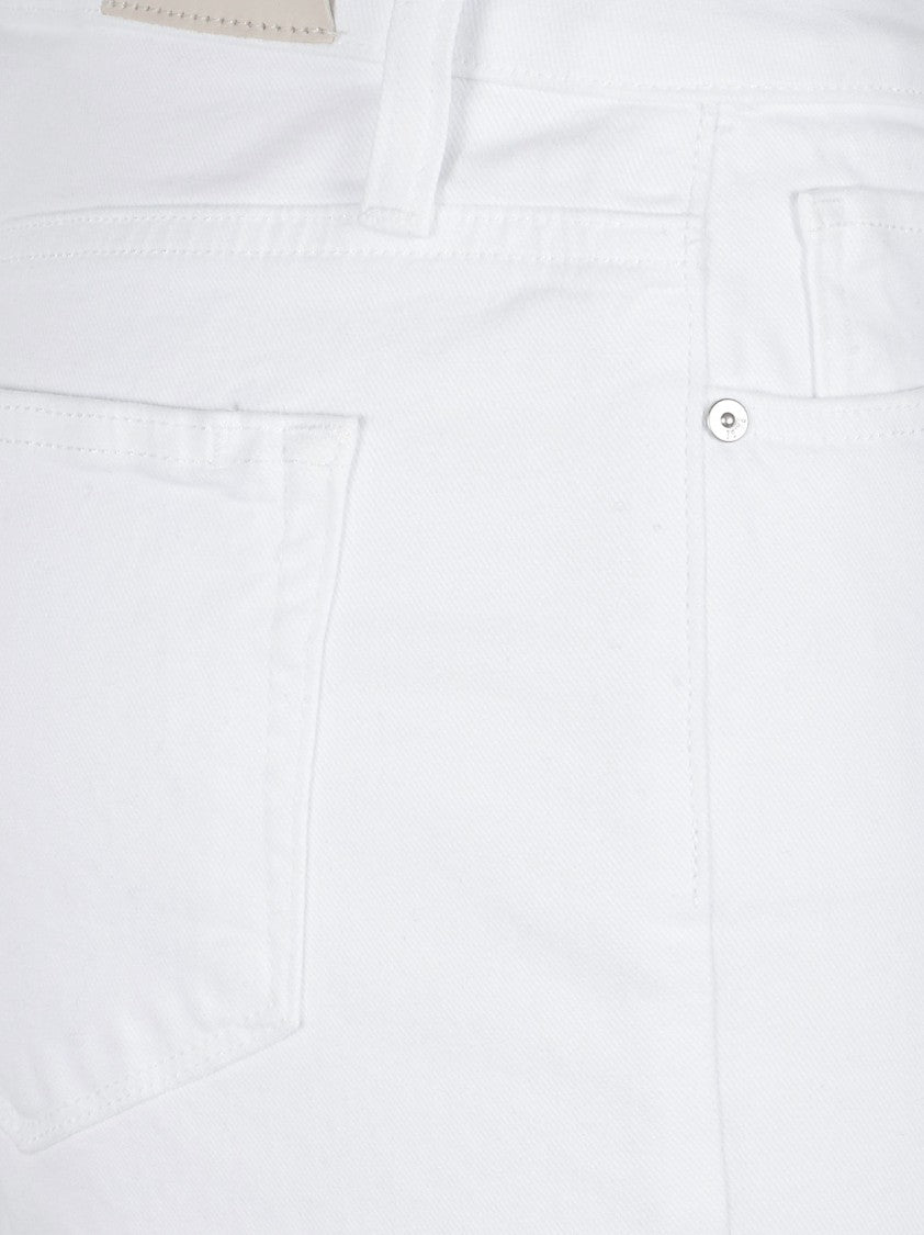 Paige Crisp White Ankle-Length Trousers