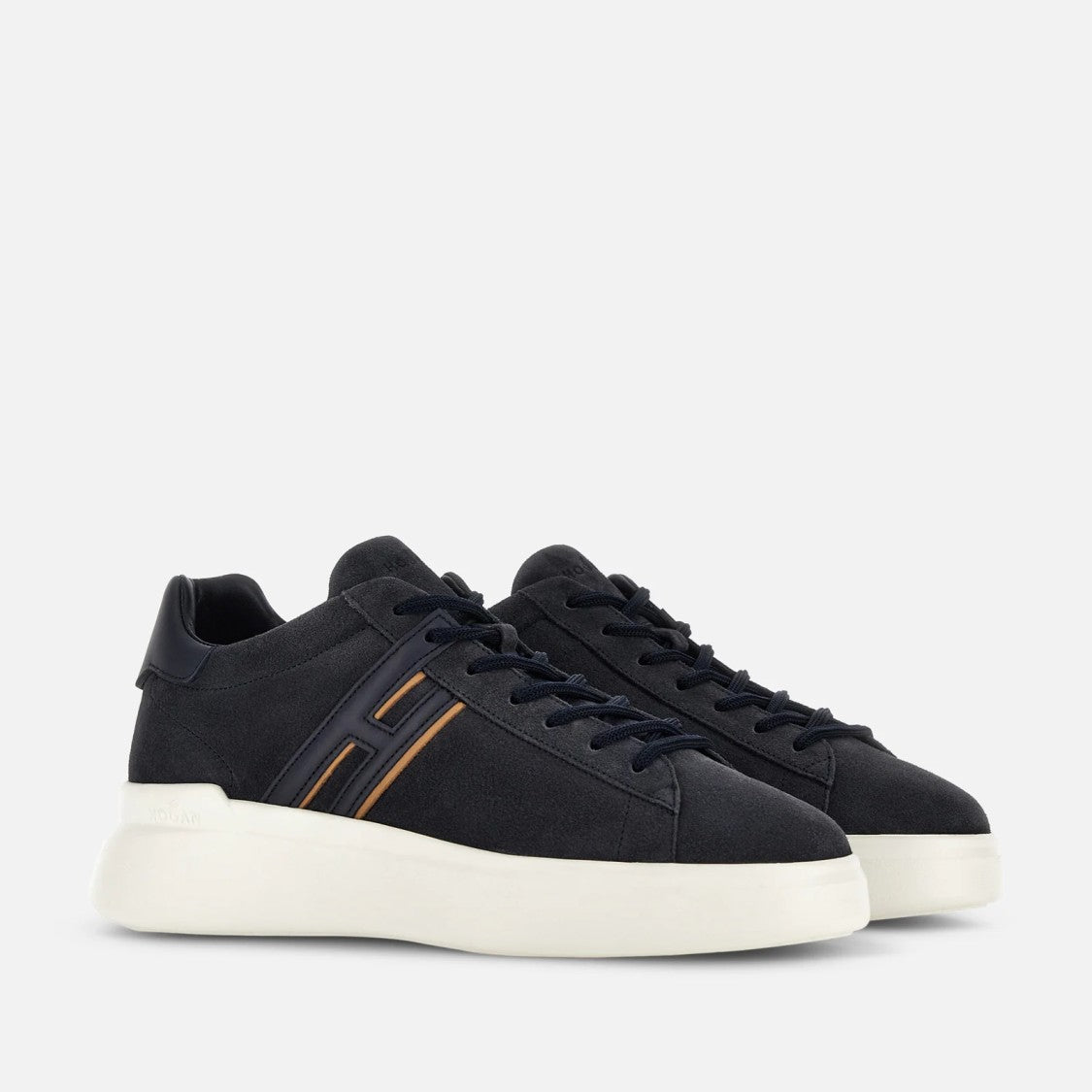 Hogan H580 Lace-Up Sneakers In Calfskin