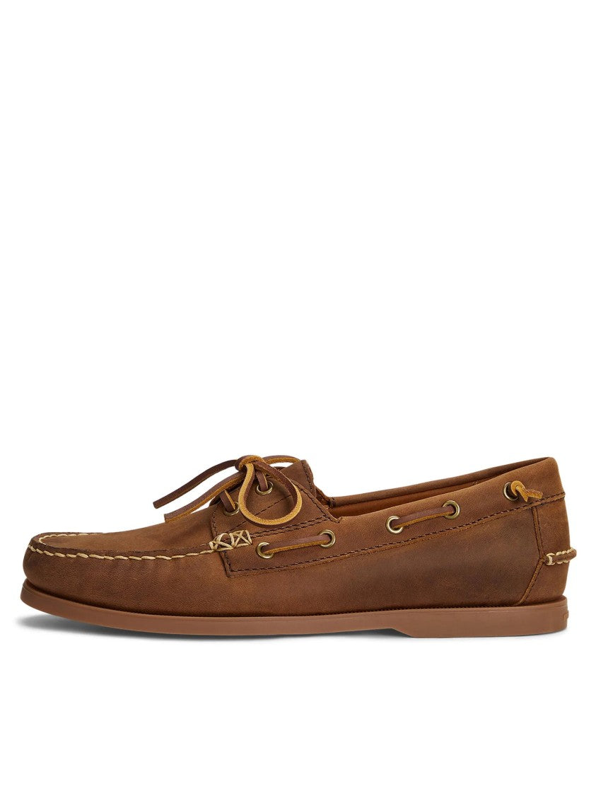 Polo Ralph Lauren Brown Merton Leather Boat Shoes