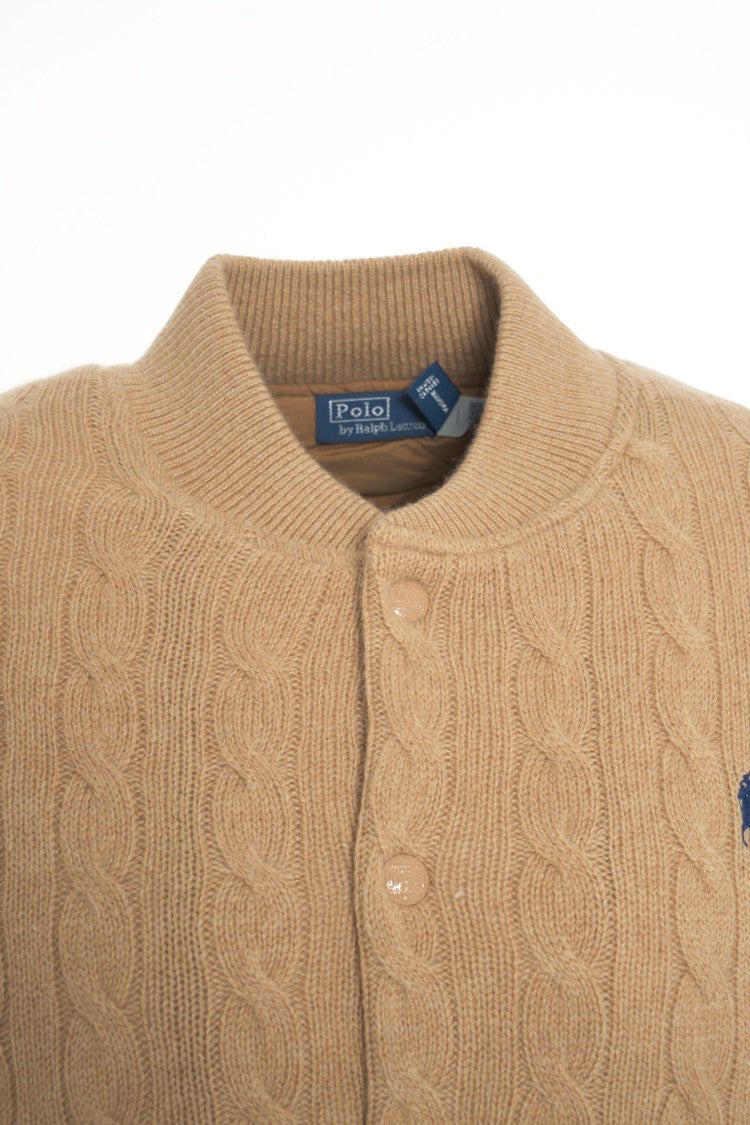Polo Ralph Lauren Cable-Knit Bomber Jacket