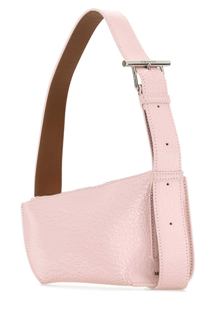 Alexander Mcqueen Pink Leather Sling T-Bar Crossbody Bag
