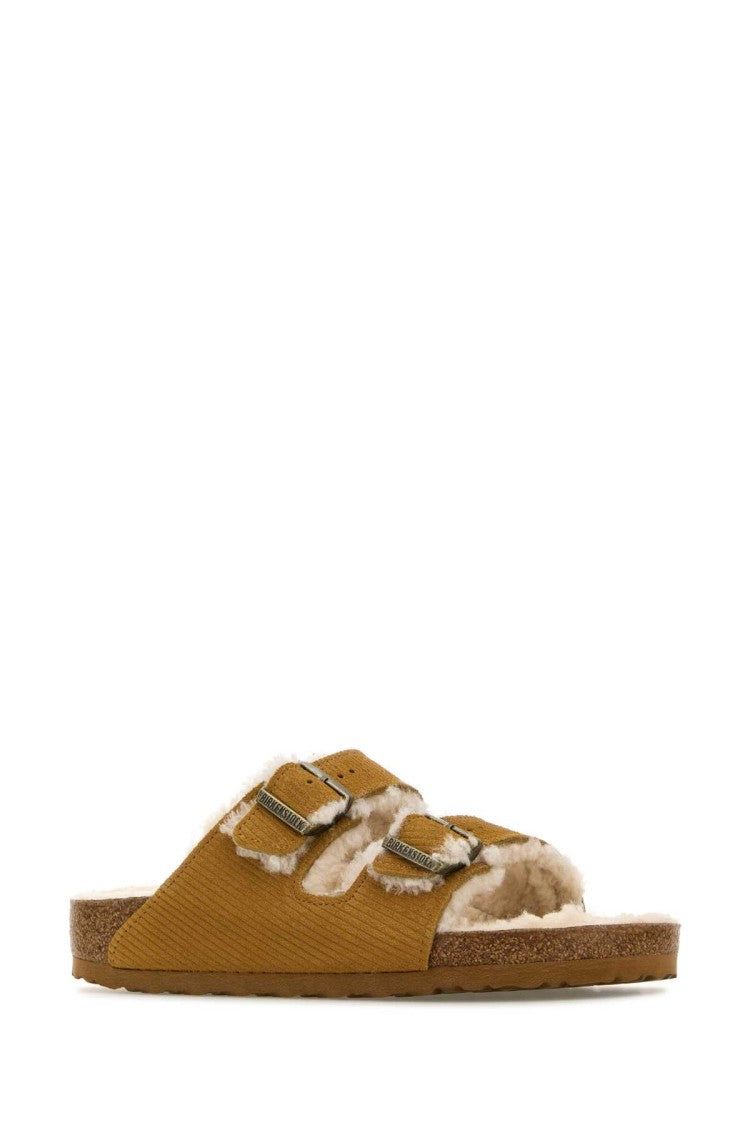 Birkenstock Mustard Suede Arizona Slippers