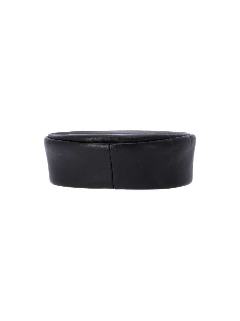 Ruslan Baginskiy Black Leather Baker Boy Hat