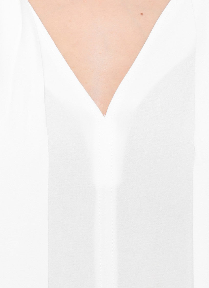 Elisabetta Franchi Ivory Viscose V-Neck Blouse