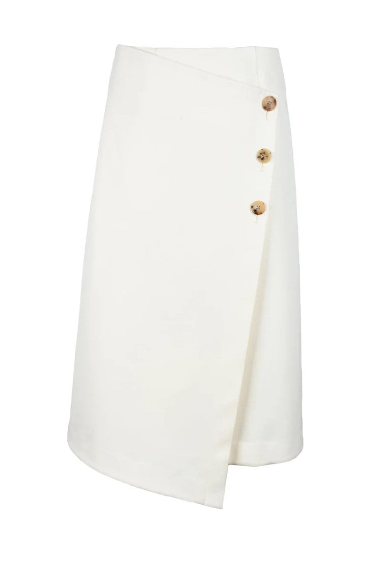 Co Collections Women's Skirt White Asymmetrical