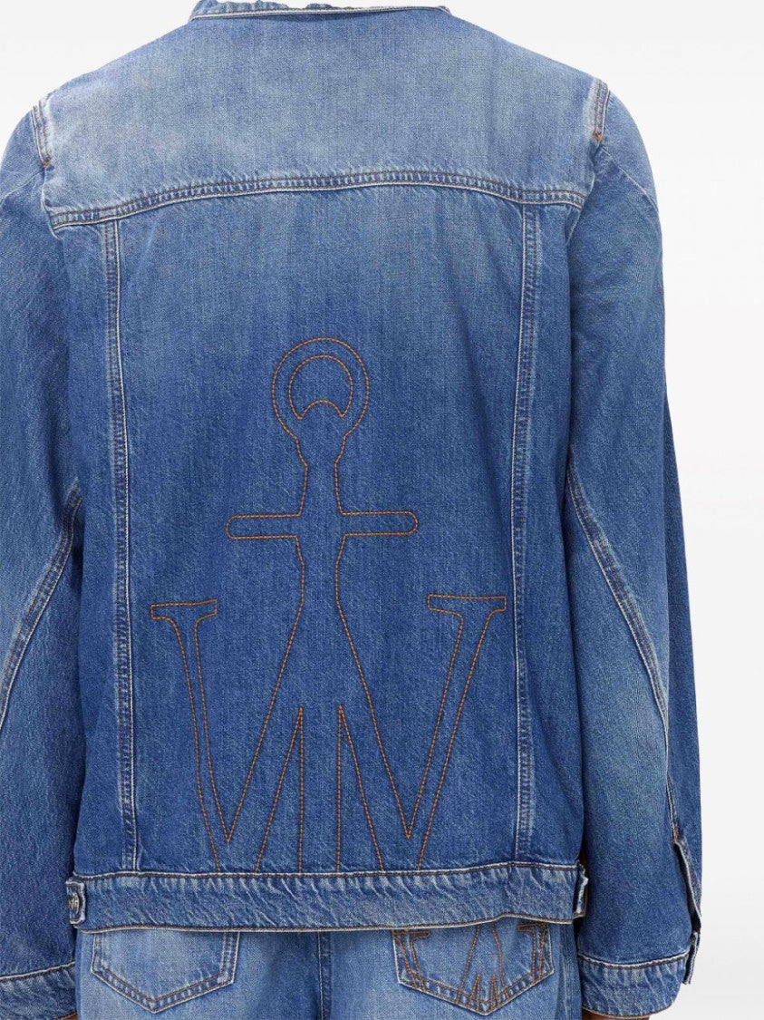 J. W. Anderson Anchor-Logo Deconstructed Denim Jacket