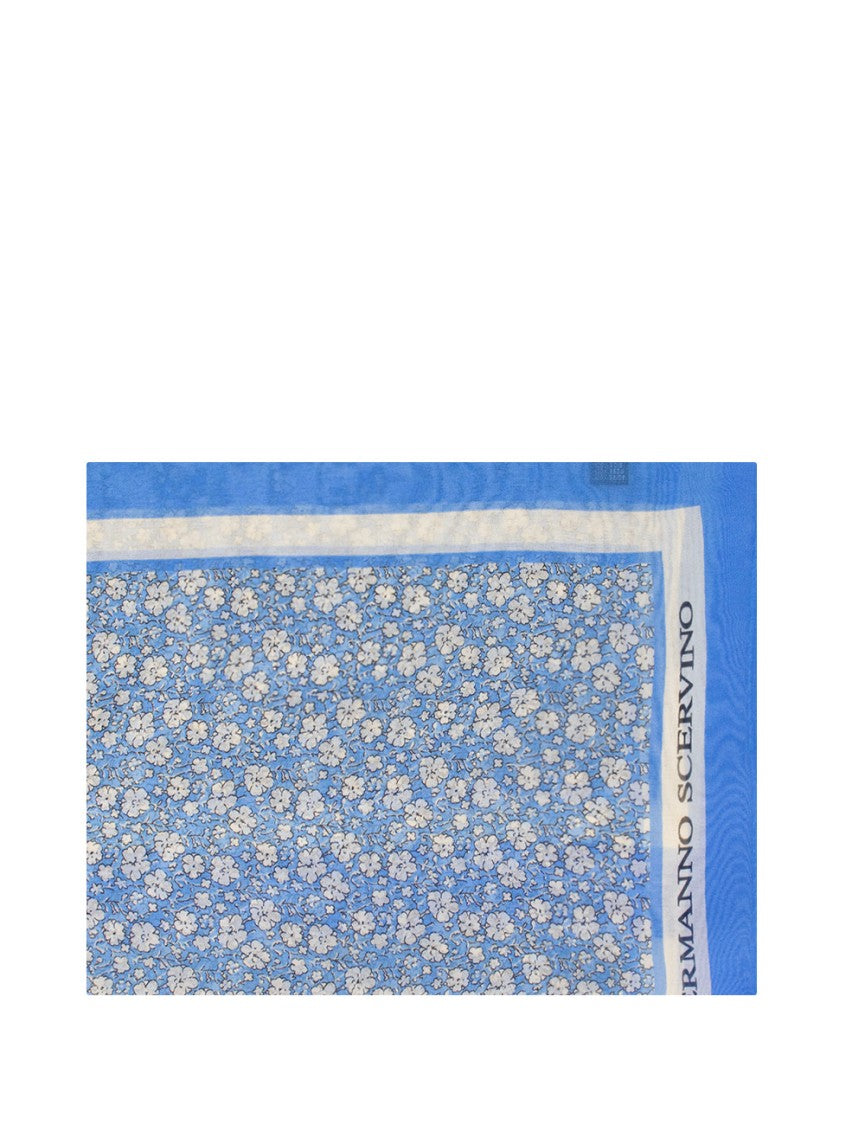 Ermanno Scervino Silk Scarf With Delicate Floral Print