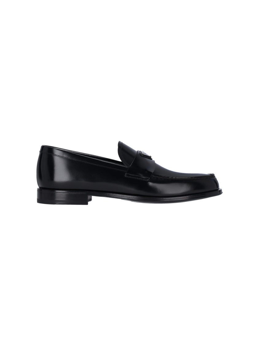 Prada Logo Loafers – Black