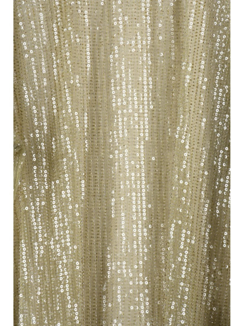 Remain Green Polyester Women's Sequin Blouse
