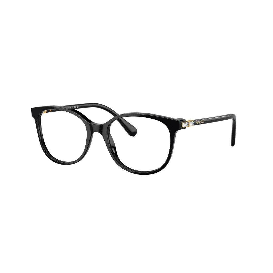 Swarovski 0Sk2002 Rounded Square Frame Eyeglasses With Gold Accents