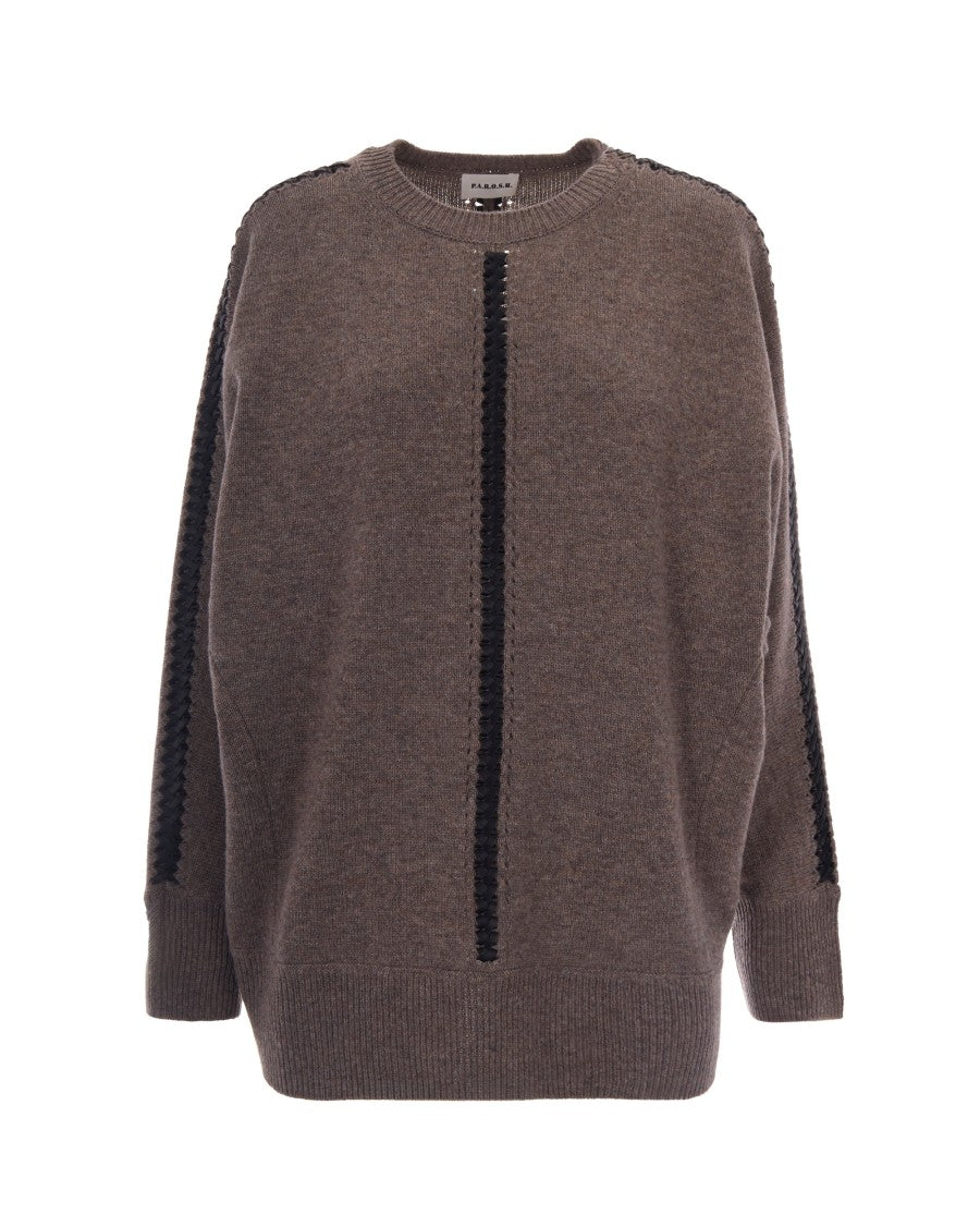 P.A.R.O.S.H. Light Greige Wool-Blend Sweater
