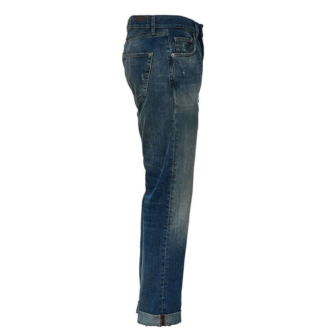Dondup Icon Relax Regular Fit Jeans In 12.5 Oz Cross Rigid Denim