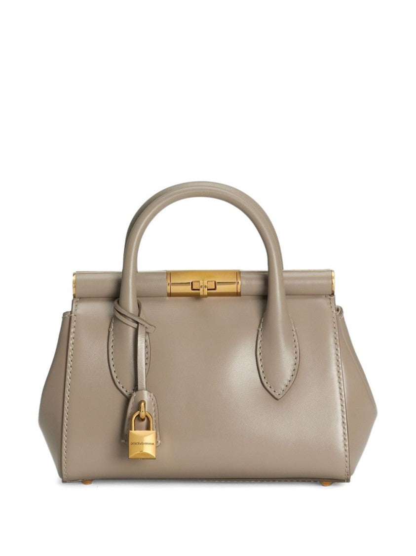 Dolce & Gabbana Structured Handbag With Gold-Tone Hardware And Detachable Chain Strap