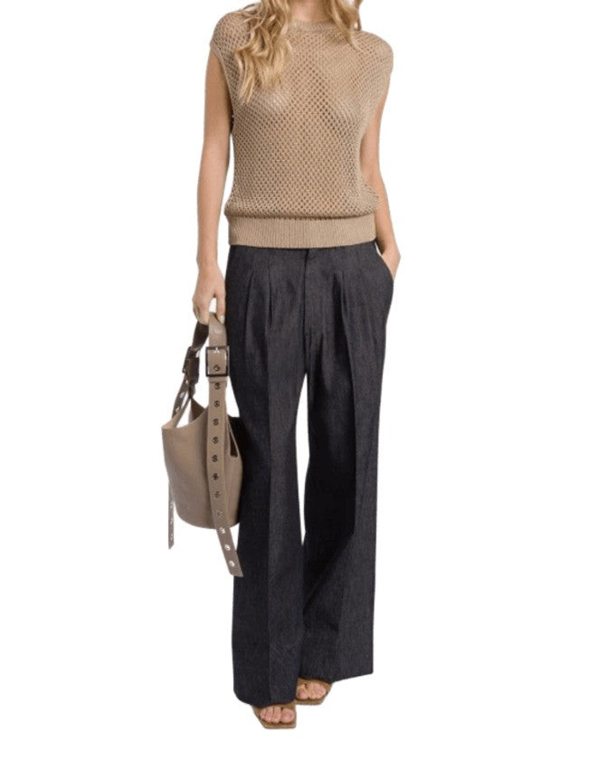 Dondup Beige Cotton Blend Gilet