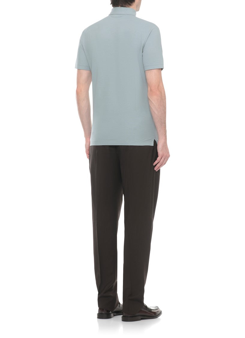 Zanone Light Blue Three Buttons Polo Shirt