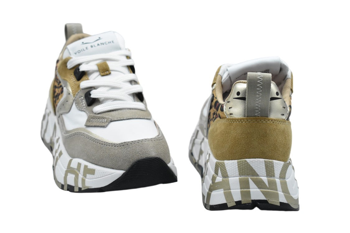Voile Blanche Multicolour Leo-Print Laced Chic Shoes