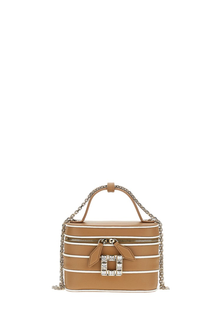 Roger Vivier Structured Rectangular Handbag With Crystal-Embellished Buckle