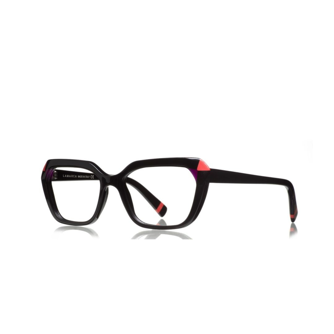 Lamarca Fusioni 122 Angular Frame Eyeglasses With Vibrant Accents