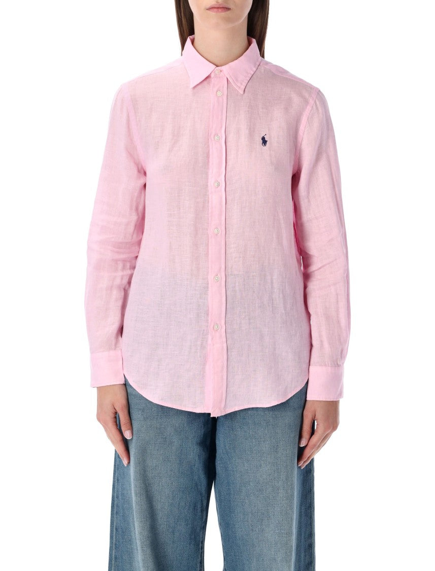 Polo Ralph Lauren Lightweight Linen Shirt With Point Collar