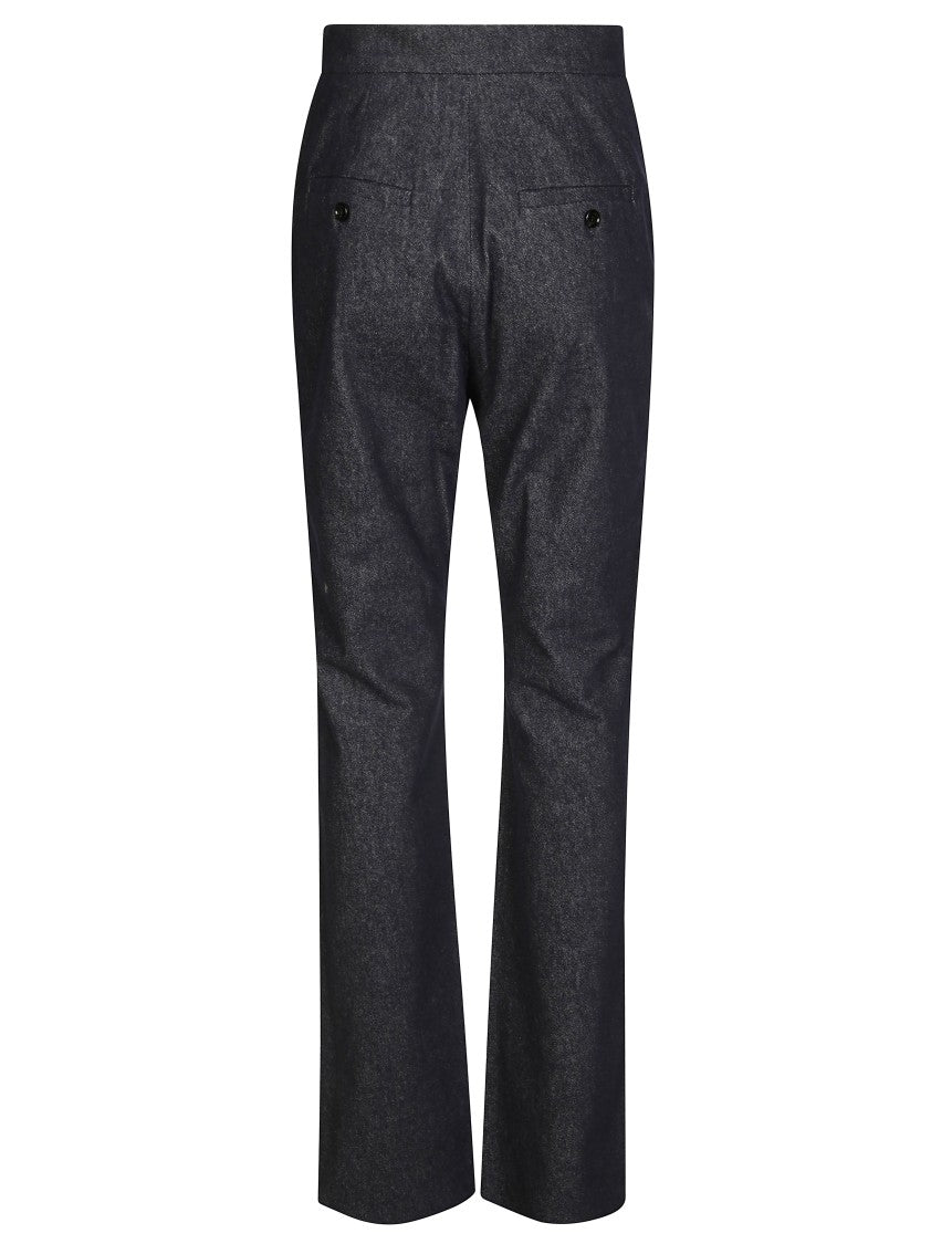 Max Mara Galizia Straight-Leg Tailored Pants With Subtle Sheen