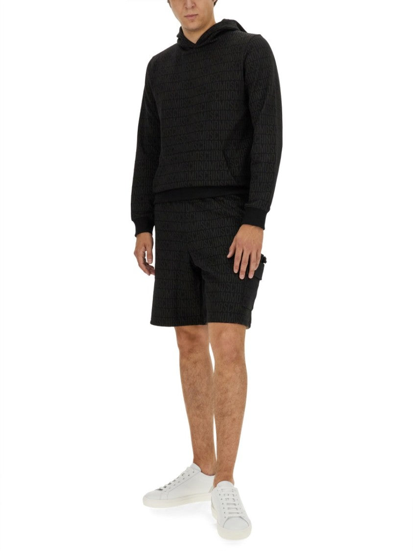 Moschino Relaxed Fit Black Bermuda Shorts