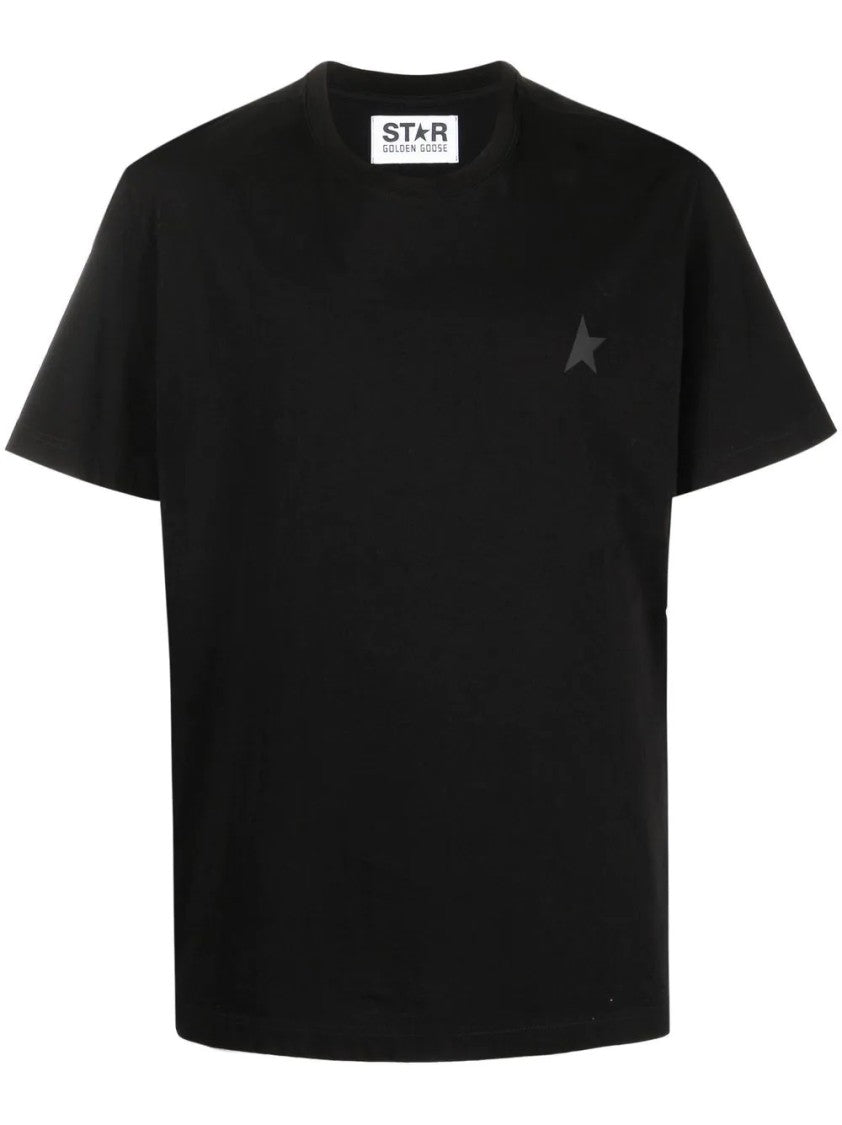 Golden Goose Classic Black T-Shirt With Subtle Star Logo