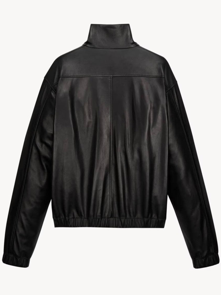 Saint Laurent Blouson Black Leather Zippered Jacket