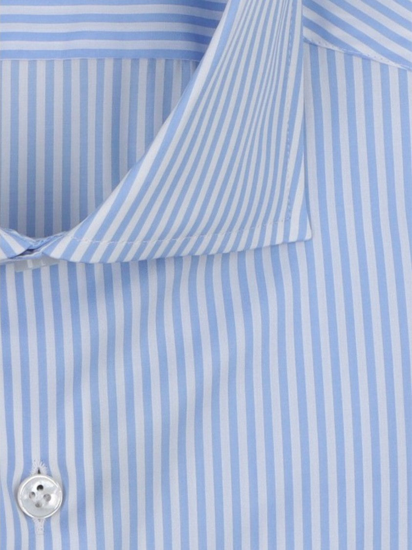 Sonrisa Light Blue Striped Cotton Shirt