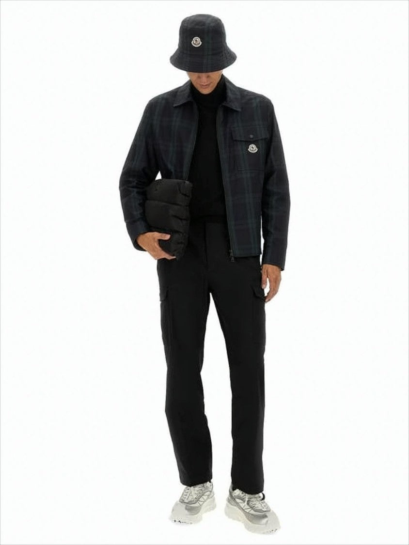 Moncler Cropped Dark Plaid Moncler Jacket