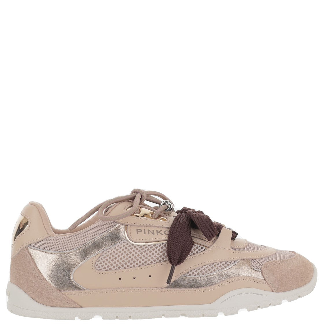Pinko Two-Tone Sneakers With Technical Mesh Inserts
