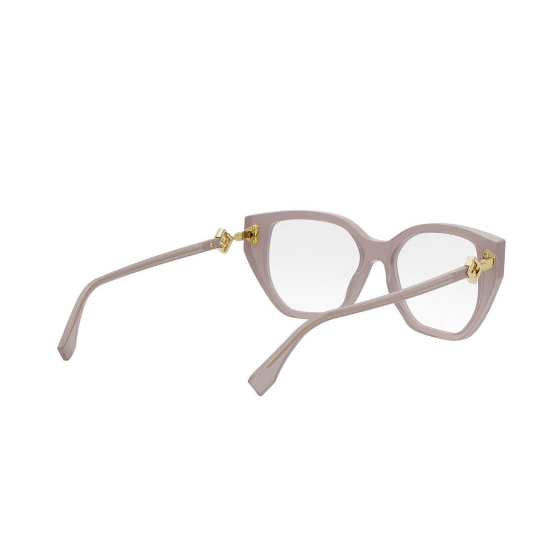 Fendi Pink Ff Diamond Acetate Rectangular Sunglasses