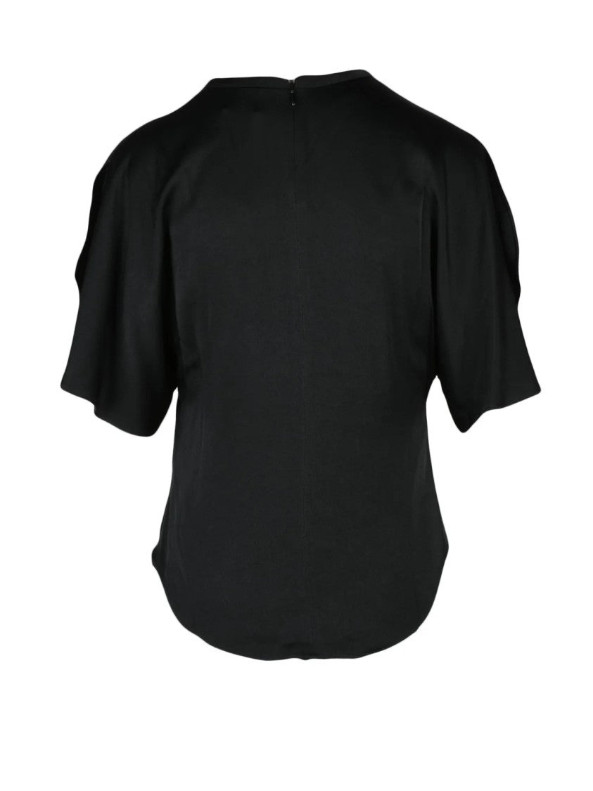 Isabel Marant Black Viscose-Blend Satin Blouse